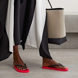 Christian Louboutin red spiked sandals size 41 $425